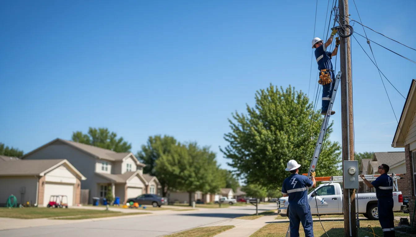 Residential electrician providing installation services in Powderly, TX